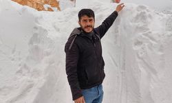 Gercüş'te kar, arabaların boyunu geçti