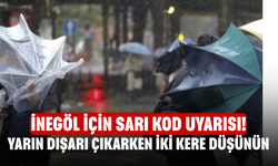 İnegöl için sarı kod uyarısı! Yarın dışarı çıkarken iki kere düşünün