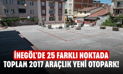 İnegöl'de 25 farklı noktada toplam 2017 araçlık yeni otopark!
