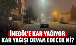 İnegöl'e kar yağıyor! Kar yağışı devam edecek mi?
