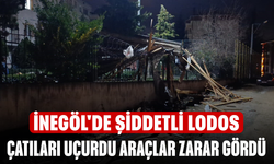 İnegöl’de şiddetli lodos iki sitenin çatısını uçurdu