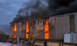 Lastik deposu alevlere teslim oldu