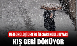 Meteoroloji'den 20 ile sarı kodlu uyarı! Kış geri dönüyor