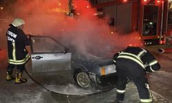 Otomobili küle dönmekten itfaiye kurtardı!