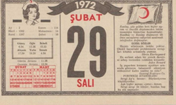 Şubat ayı en son ne zaman 29 çekmiştir?