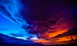 İnegöl semalarında gün batımı renkleri görsel şölen sundu