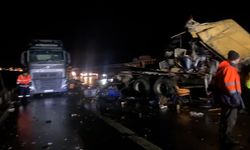 TEM Otoyolu Bolu geçişinde kamyon ile tır çarpıştı: 1 yaralı