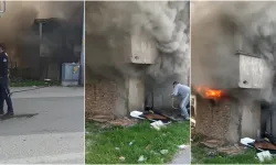 Bursa’da metruk binada yangın