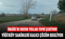 İnegöl Yiğit Mahallesi’nde bozuk yollar tepki çekiyor