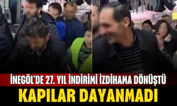 İnegöl'de 27. Yıl İndirimi İzdihama Dönüştü: Kapılar Dayanmadı