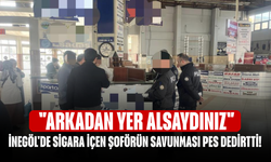 İnegöl'de sigara içen şoförün savunması pes dedirtti!  "Arkadan yer alsaydınız"
