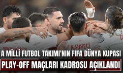 A Milli Futbol Takımı'nın, FIFA Dünya Kupası play-off maçları kadrosu açıklandı