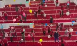 Bursa'da Cami Balonlarla Süslenince Çocuklar Akın Etti