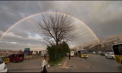 Bursa’da gökkuşağı mest etti