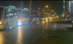 Bursa'da otobüsçüler konvoyla eylem yaptı!