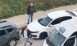 Bursa'da otomobil sürücüsünün coplu saldırısı kamerada