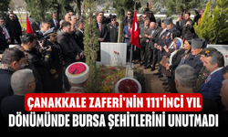 Çanakkale Zaferi'nin 111'inci yıl dönümünde Bursa şehitlerini unutmadı!