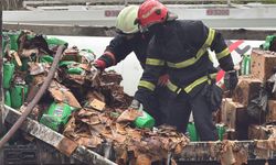 İki tır çarpıştı, D-650 savaş alanına döndü