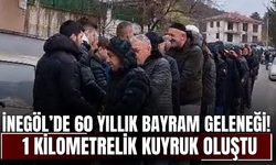 İnegöl’de 60 yıllık bayram geleneği! 1 kilometrelik kuyruk oluştu