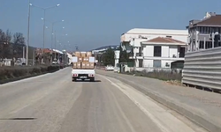 İnegöl’de tehlikeli taşıma!