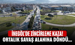 İnegöl'de zincirleme kaza! Ortalık savaş alanına döndü...