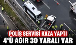 Kuzey Marmara Otoyolu'nda Polis Servisi Kaza Yaptı! 30 Yaralı