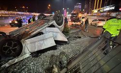 Takla atan araçlardan burunları dahi kanamadan çıktılar