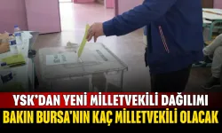 YSK’dan Yeni Milletvekili Dağılımı! Bakın Bursa'nın Kaç Milletvekili Olacak
