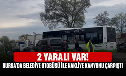 2 yaralı var! Bursa'da belediye otobüsü ile nakliye kamyonu çarpıştı