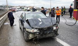 TEM otoyolunda 7 araç birbirine girdi, trafik kilitlendi!