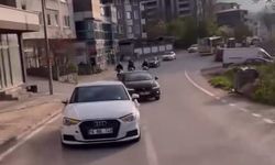 Bursa'da düğün konvoyunda şok eden görüntüler!