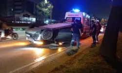 Bursa'da İki Otomobil Çarpıştı! 1 Araç Takla Attı