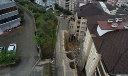 Bursa’da korkutan göçük havadan görüntülendi..