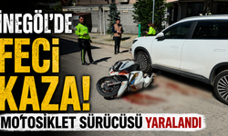 İnegöl'de feci kaza! Motosiklet sürücüsü yaralandı