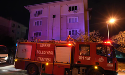 Edirne'de apartman dairesinde korkutan yangın