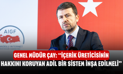 Genel Müdür Çay: “İçerik üreticisinin hakkını koruyan adil bir sistem inşa edilmeli”