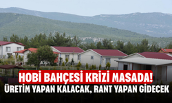 Hobi Bahçesi Krizi Masada! Üretim Yapan Kalacak, Rant Yapan Gidecek