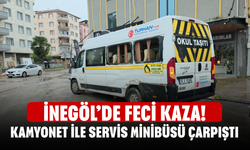 İnegöl’de Feci Kaza! Kamyonet ile Servis Minibüsü Çarpıştı