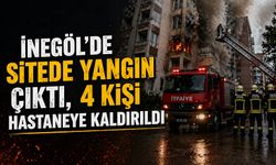 İnegöl’de Sitede Yangın Çıktı, 4 Kişi Hastaneye Kaldırıldı