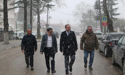 Keles’te Nisan ayında kar sürprizi