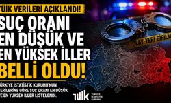 TÜİK Verileri Açıklandı! Türkiye’de Suç Oranı En Düşük ve En Yüksek İller Belli Oldu