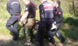 İnegöl’de bahçede düşen kadın zorlu arazide kurtarıldı