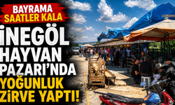 Bayrama Saatler Kala İnegöl Hayvan Pazarı’nda Yoğunluk Zirve Yaptı!