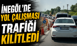 İnegöl’de Yol Çalışması Trafiği Kilitledi