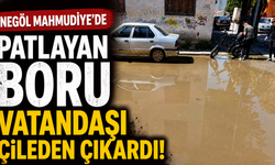 İnegöl Mahmudiye’de Patlayan Boru Vatandaşı Çileden Çıkardı!