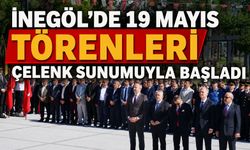 İnegöl’de 19 Mayıs Törenleri Çelenk Sunumuyla Başladı