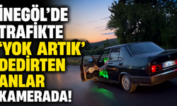 İnegöl'de trafikte 'yok artık' dedirten anlar kamerada!