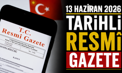 13 Haziran 2026 Tarihli ve 33279 Sayılı Resmî Gazete