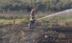 Tankerin lastiklerinden çıkan yangın zeytin bahçesine sıçradı
