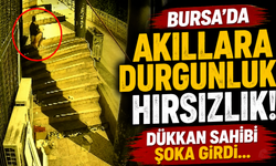 Bursa'da akıllara durgunluk hırsızlık! Dükkan sahibi şoka girdi...